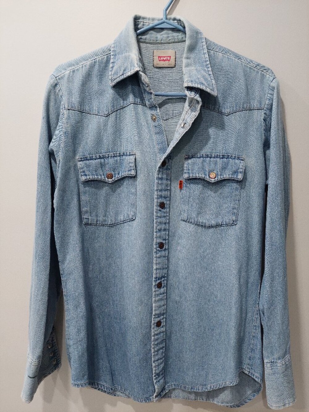 Levi's Men's M Classic Light-wash Denim Shirt Vintag 1987 - Mid-1990s